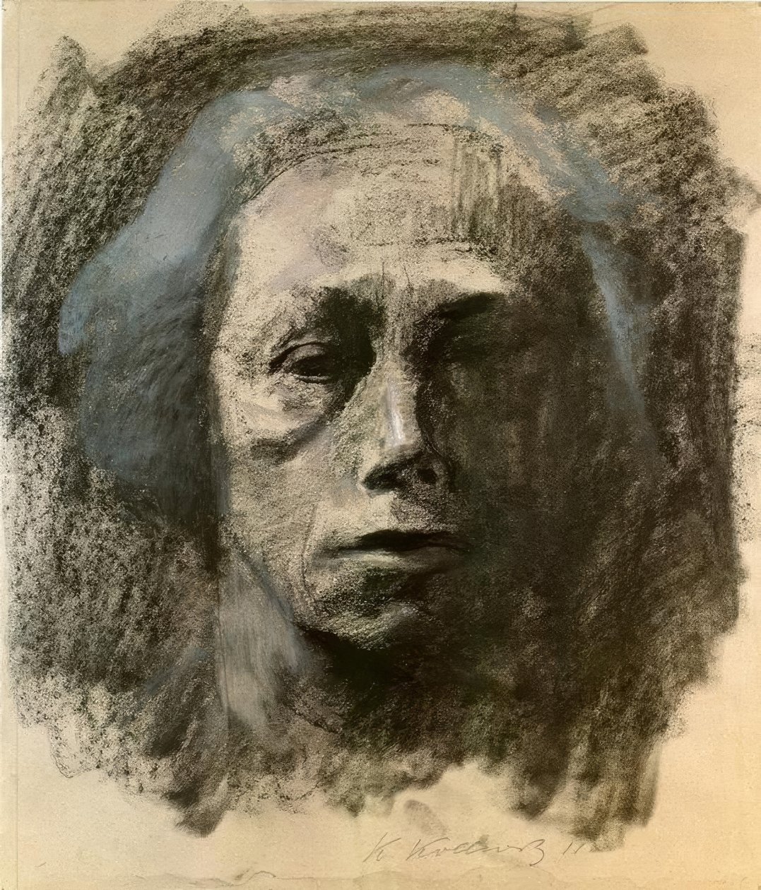 Selbstbildnis en face von Käthe Kollwitz