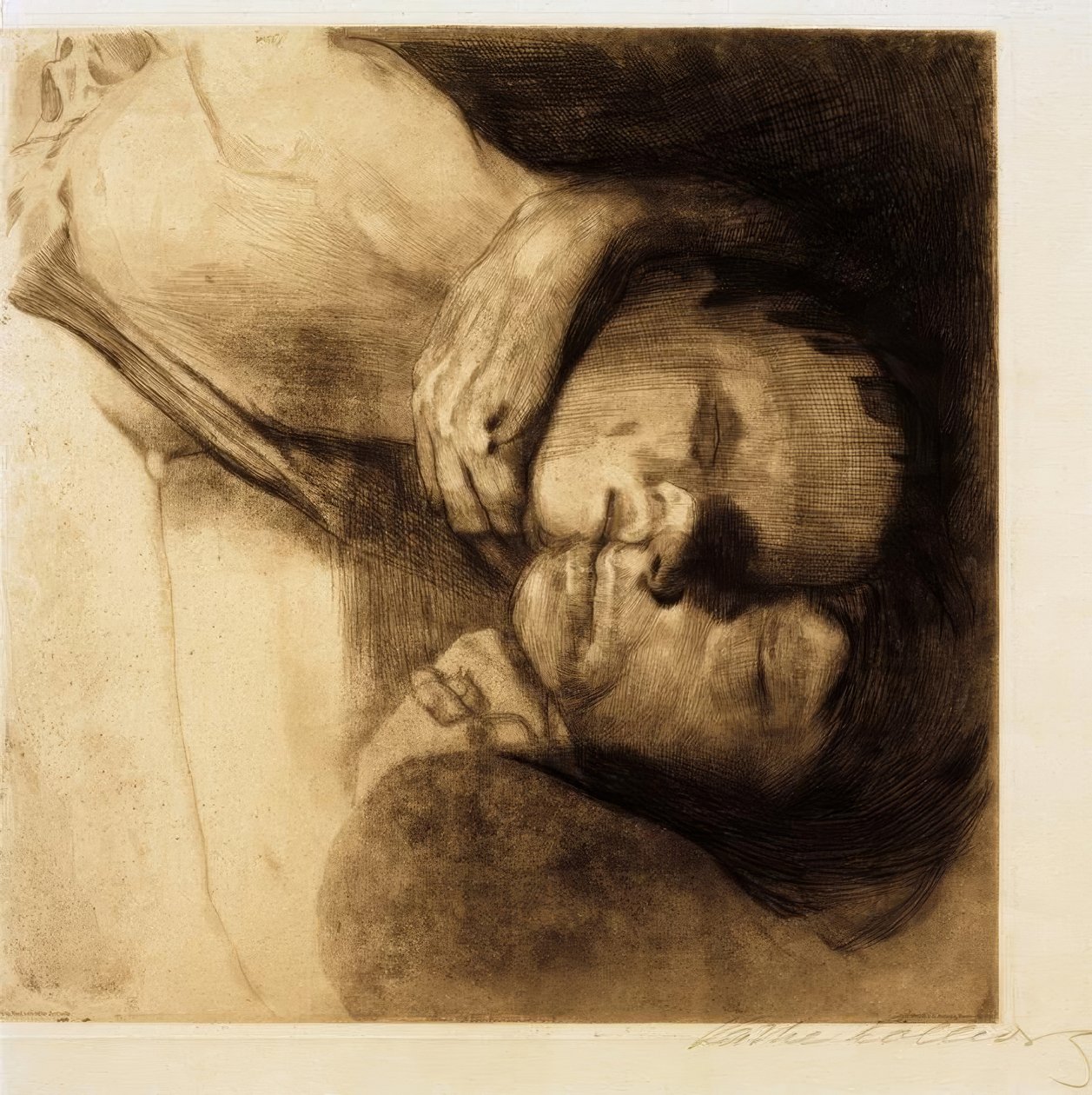 Tod, Frau und Kind von Käthe Kollwitz