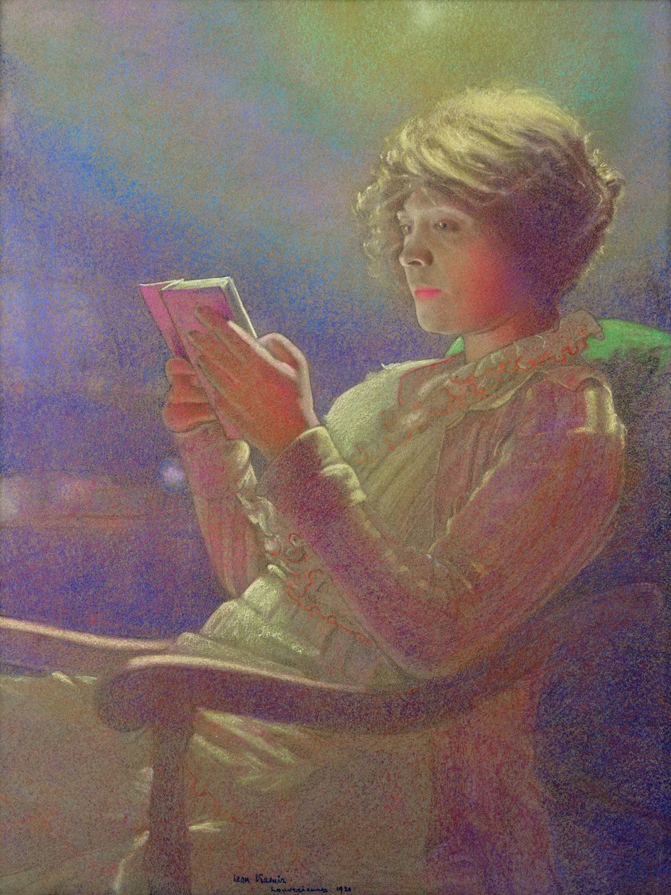 Frau beim Lesen, 1921 von Kamir Kaufman