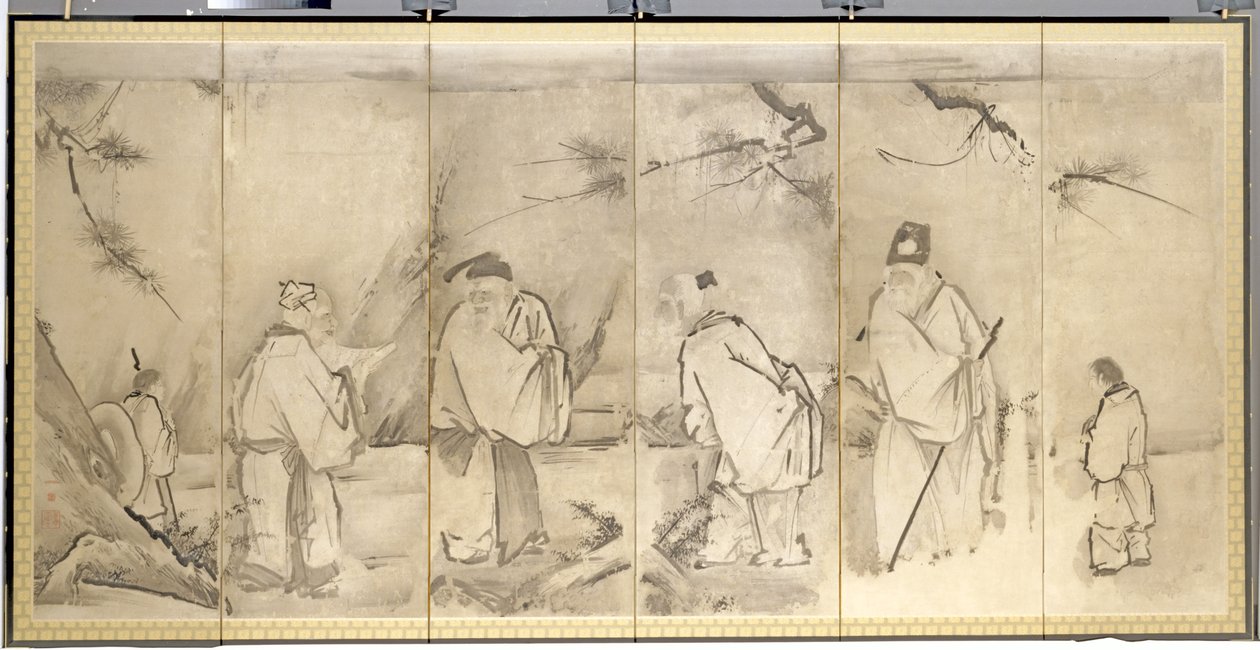 Vier Älteste des Mt. Shang von Kanō Tan’yū