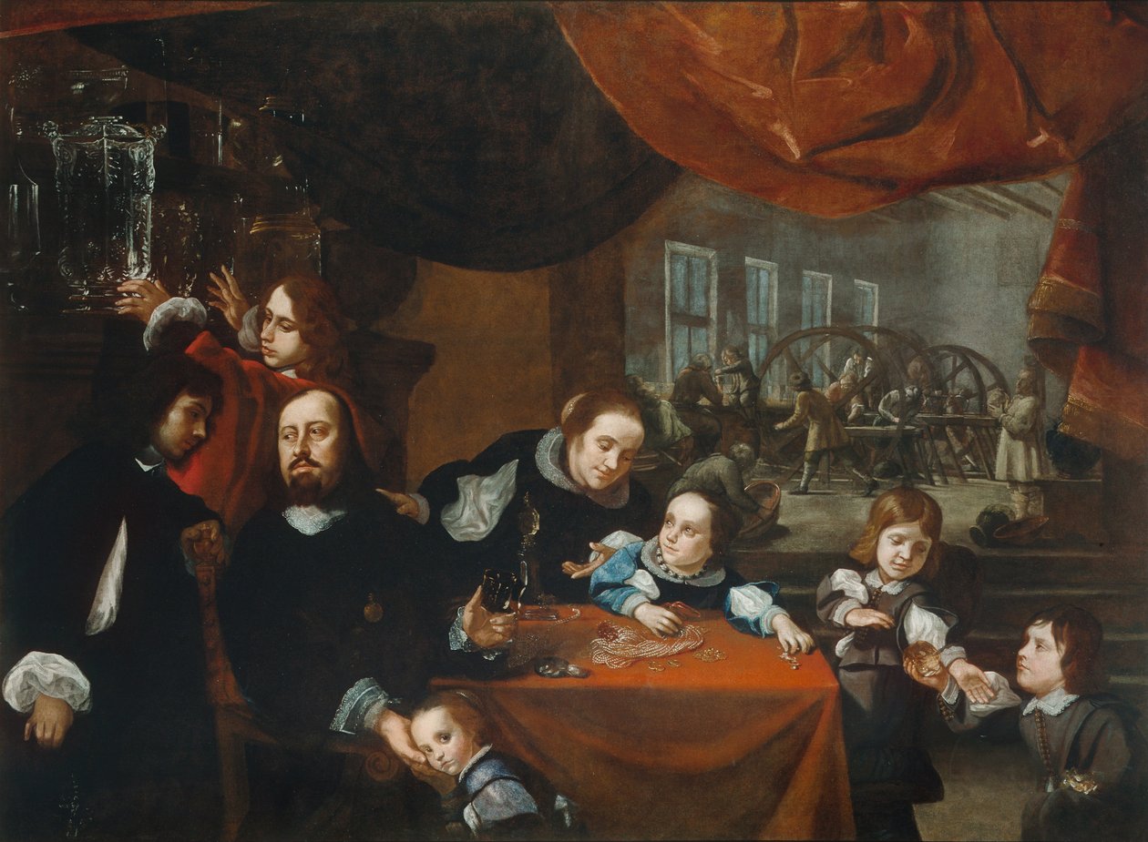 Die Familie des Edelsteinschleifers Dionysius Miseroni von Karel Škréta