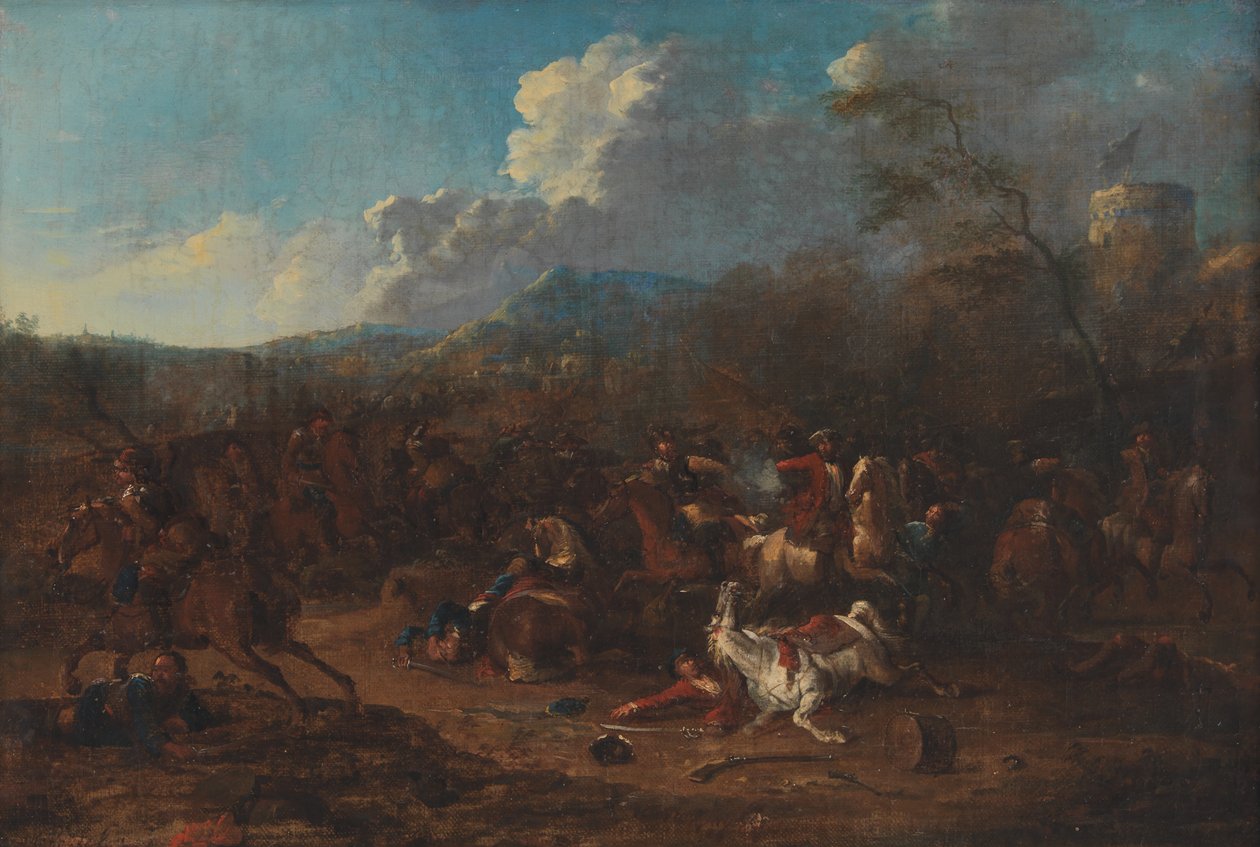 Kavalleriegefecht an einer Festung von Karel Breydel