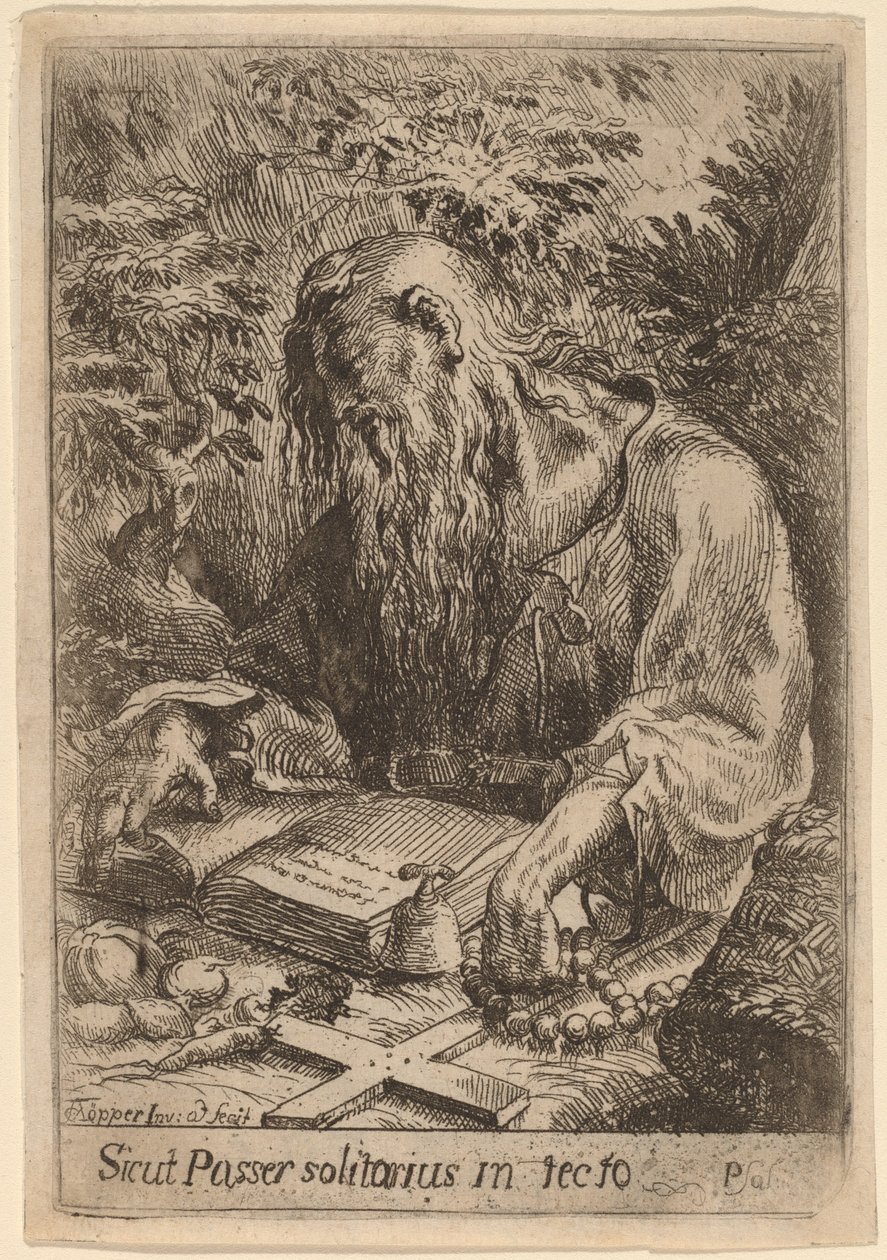 Ein Einsiedlerheiliger von Karel Frantisek Töpper