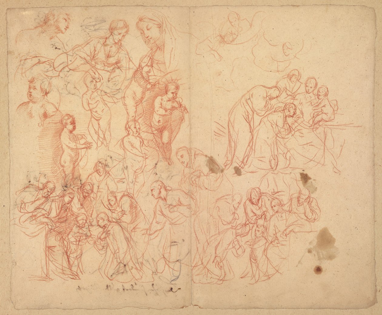 Figurenstudien (recto); Figurenstudien (verso) von Karel Škréta