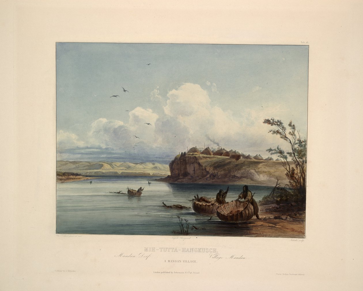 Ein Mandan-Dorf von Karl Bodmer