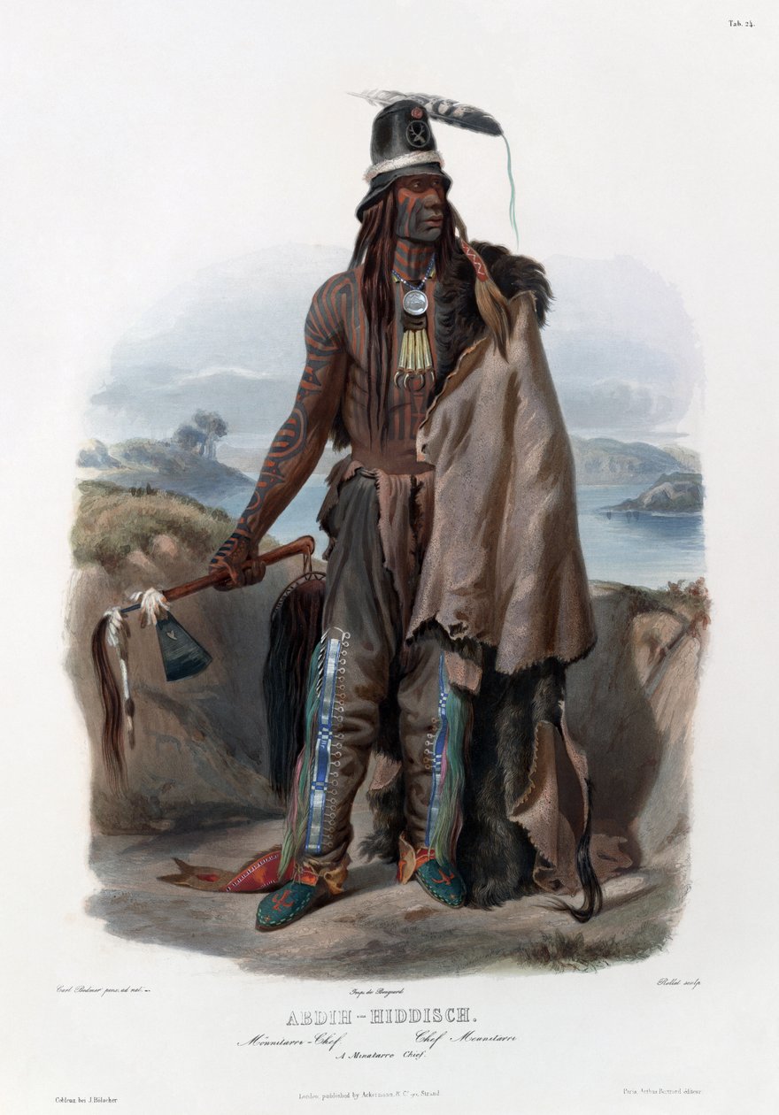 Ein Minatarre-Häuptling von Karl Bodmer