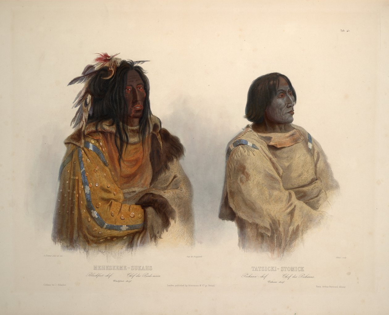 Blackfoot-Häuptling und Peikann-Häuptling von Karl Bodmer