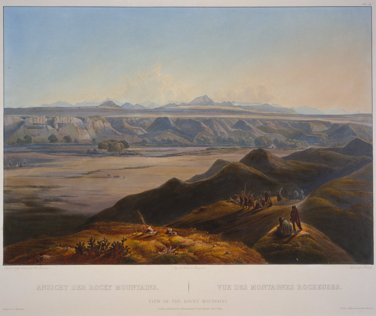 Ansicht der Rocky Mountains von Karl Bodmer