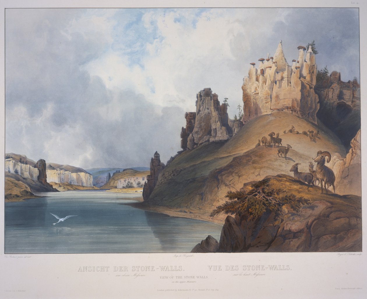Ansicht der Steinmauern von Karl Bodmer