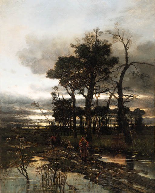 Abendlandschaft, Norfolk von Karl Heffner