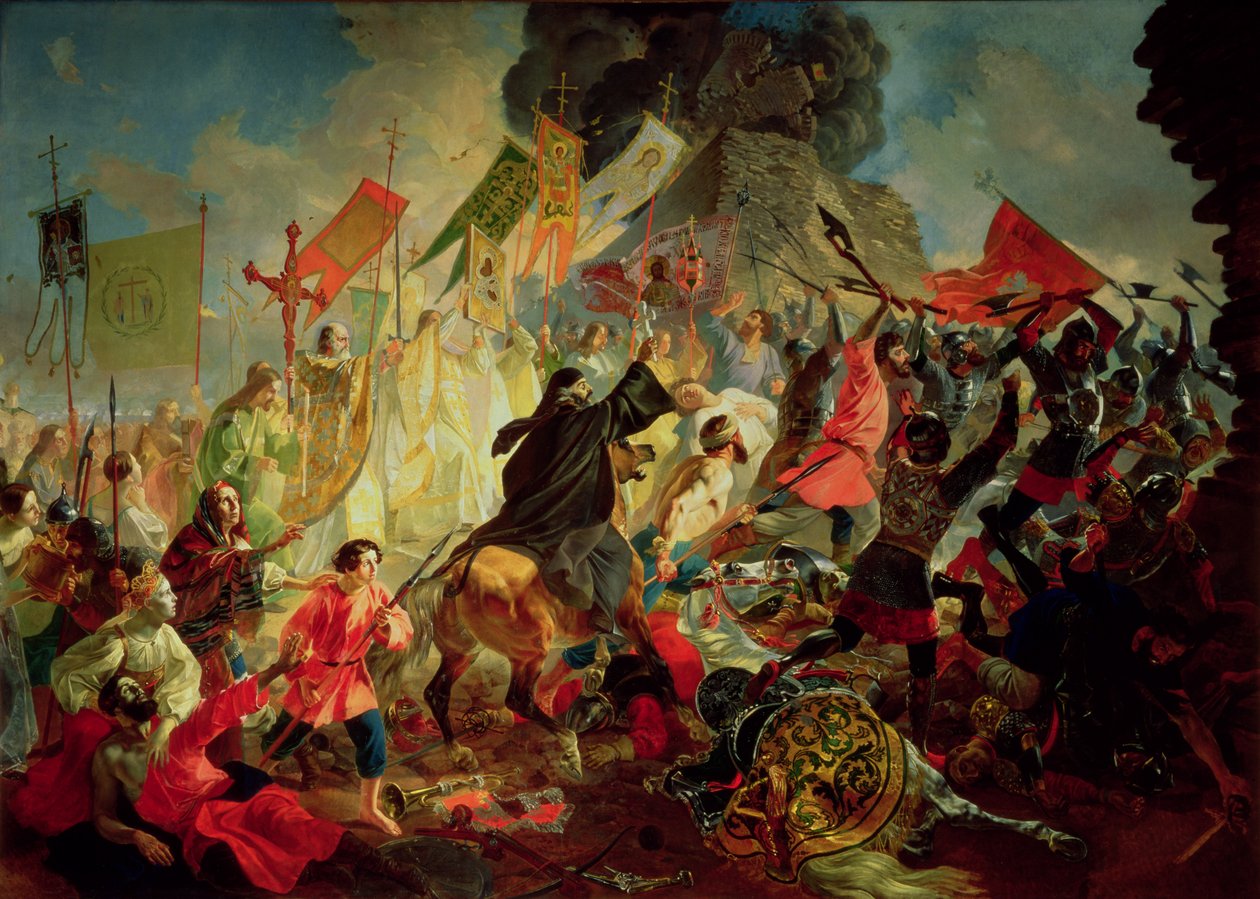 König Stephan IV. Batory belagert Pskow im Jahr 1581 von Karl Pavlovich Bryullov