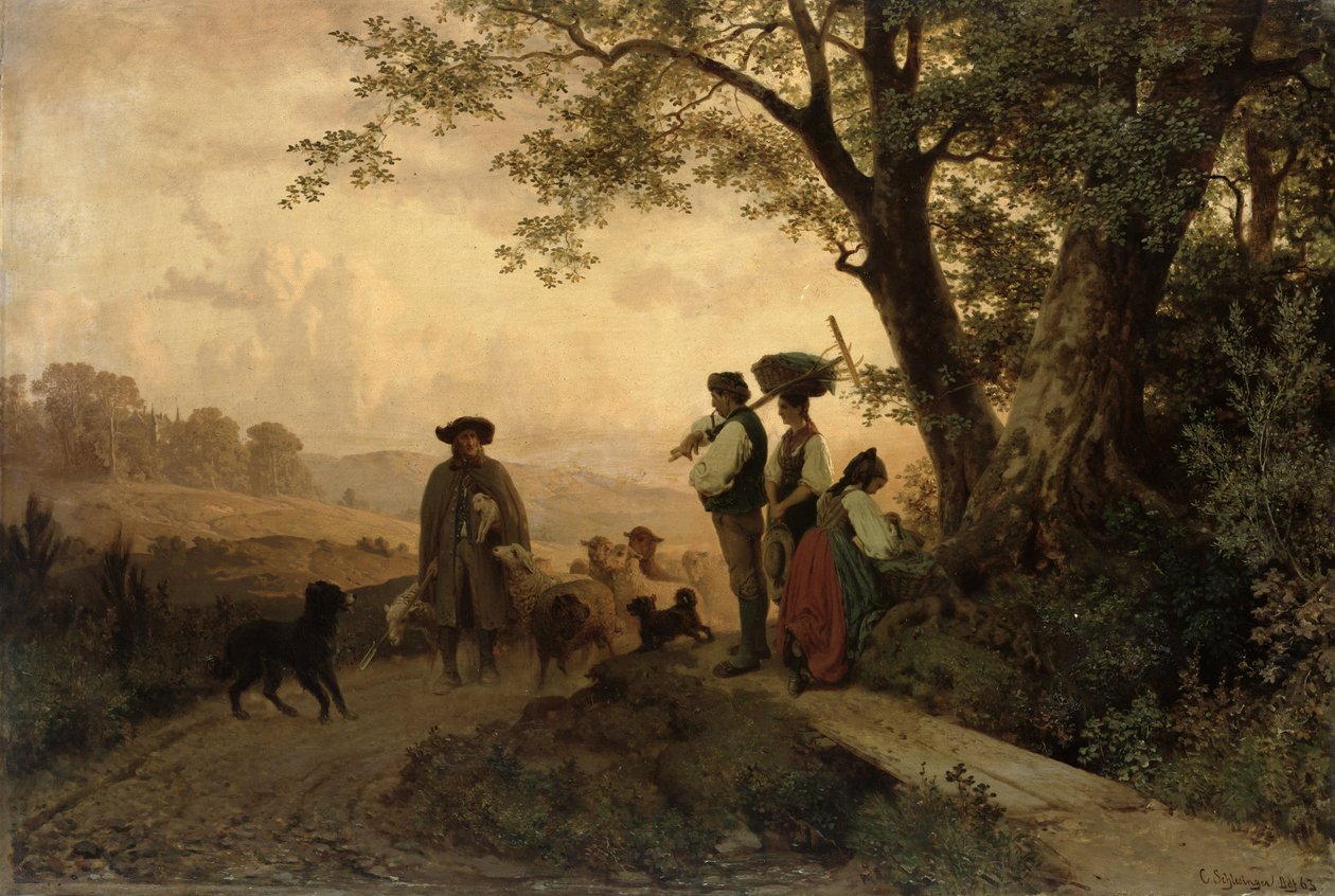 Rückkehrender Schäfer von Karl Schlesinger