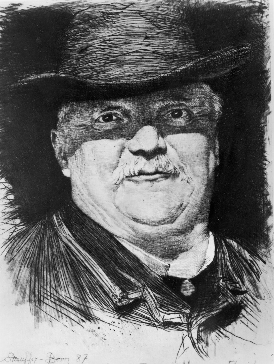 Porträt von Conrad Ferdinand Meyer von Karl Stauffer Bern