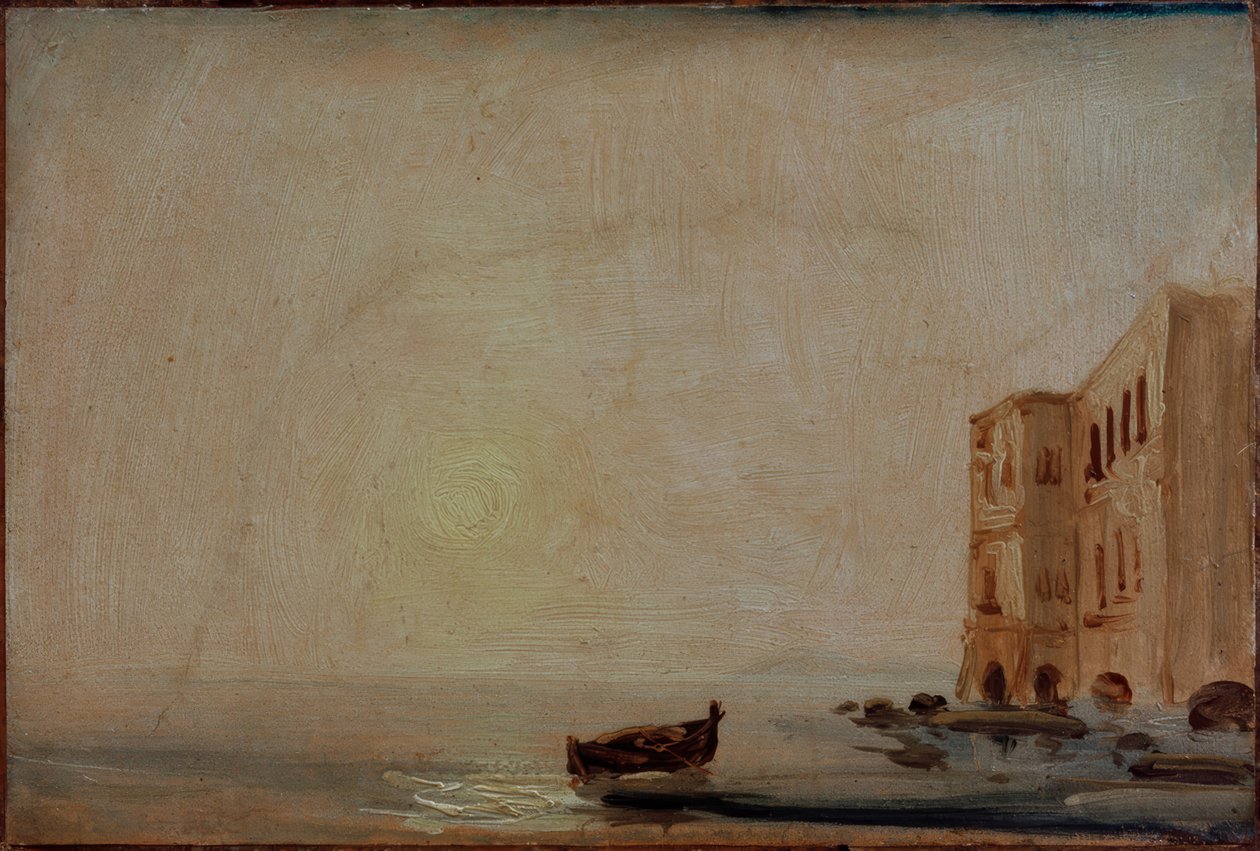 Sonne über dem Meer von Carl Blechen