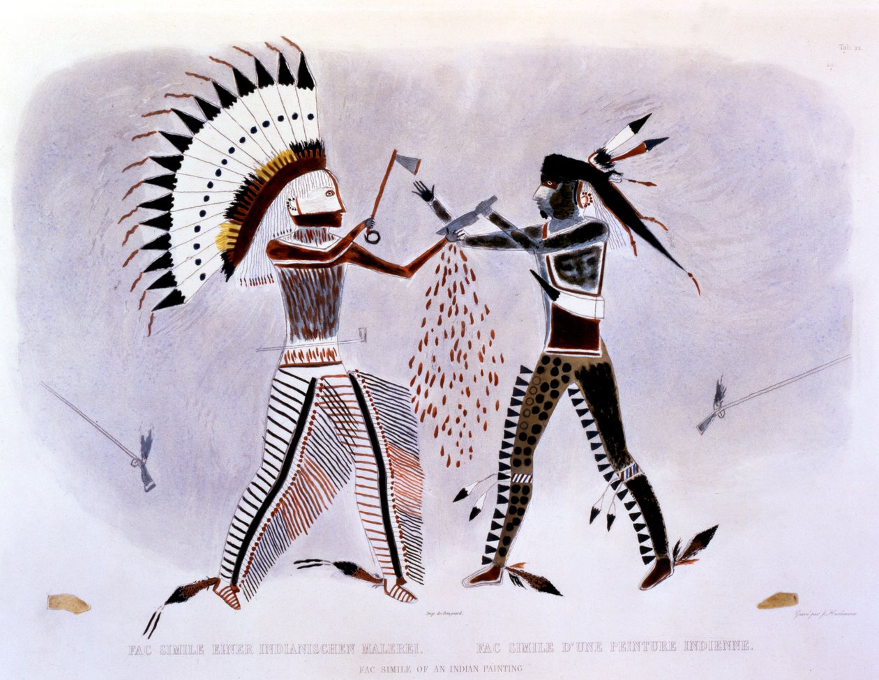 Faksimile einer indischen Malerei, 1843-44 von Karl Bodmer