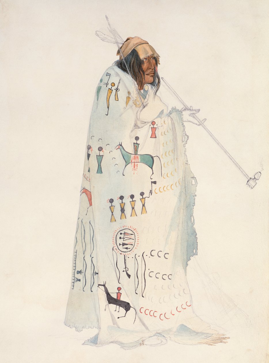 Piegan Blackfeet Mann von Karl Bodmer