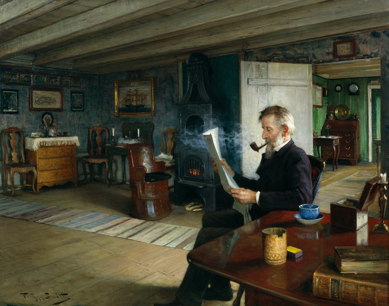 Das Wohnzimmer des Skippers von Karl Frithjof Smith
