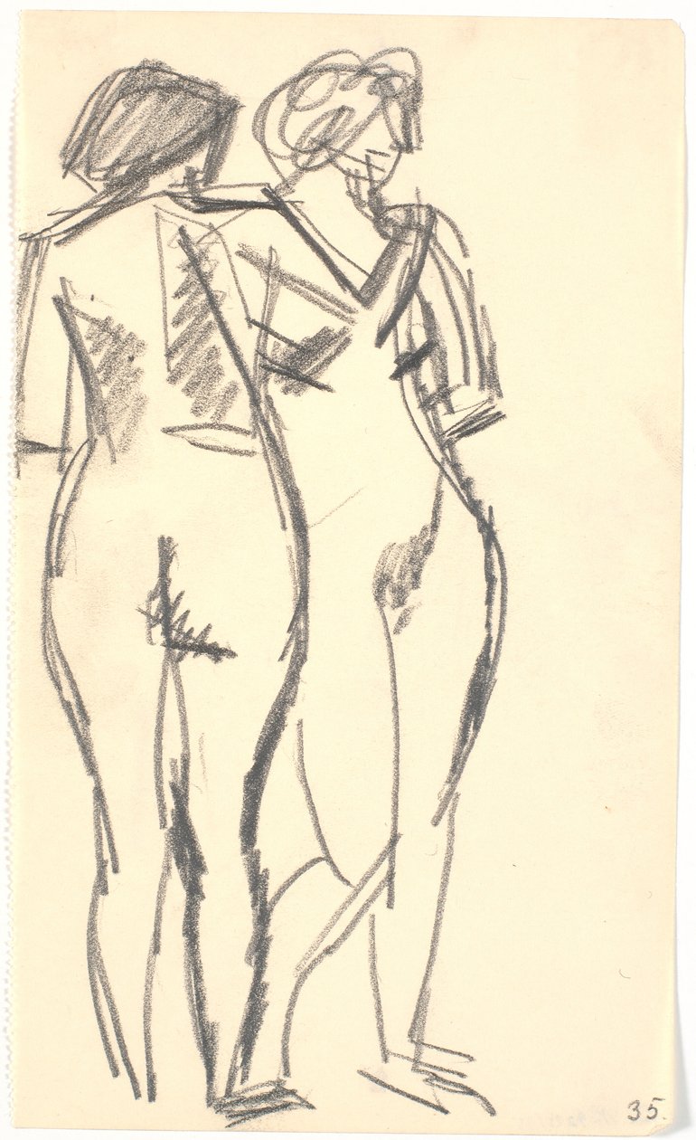 Zwei stehende Modelle von Karl Isakson
