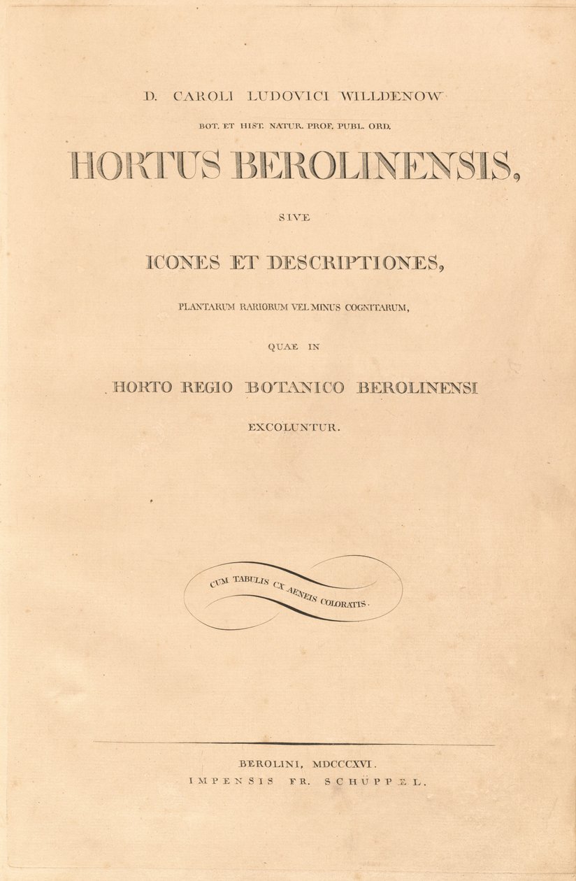 Hortus Berolinensis von Karl Ludwig Willdenow