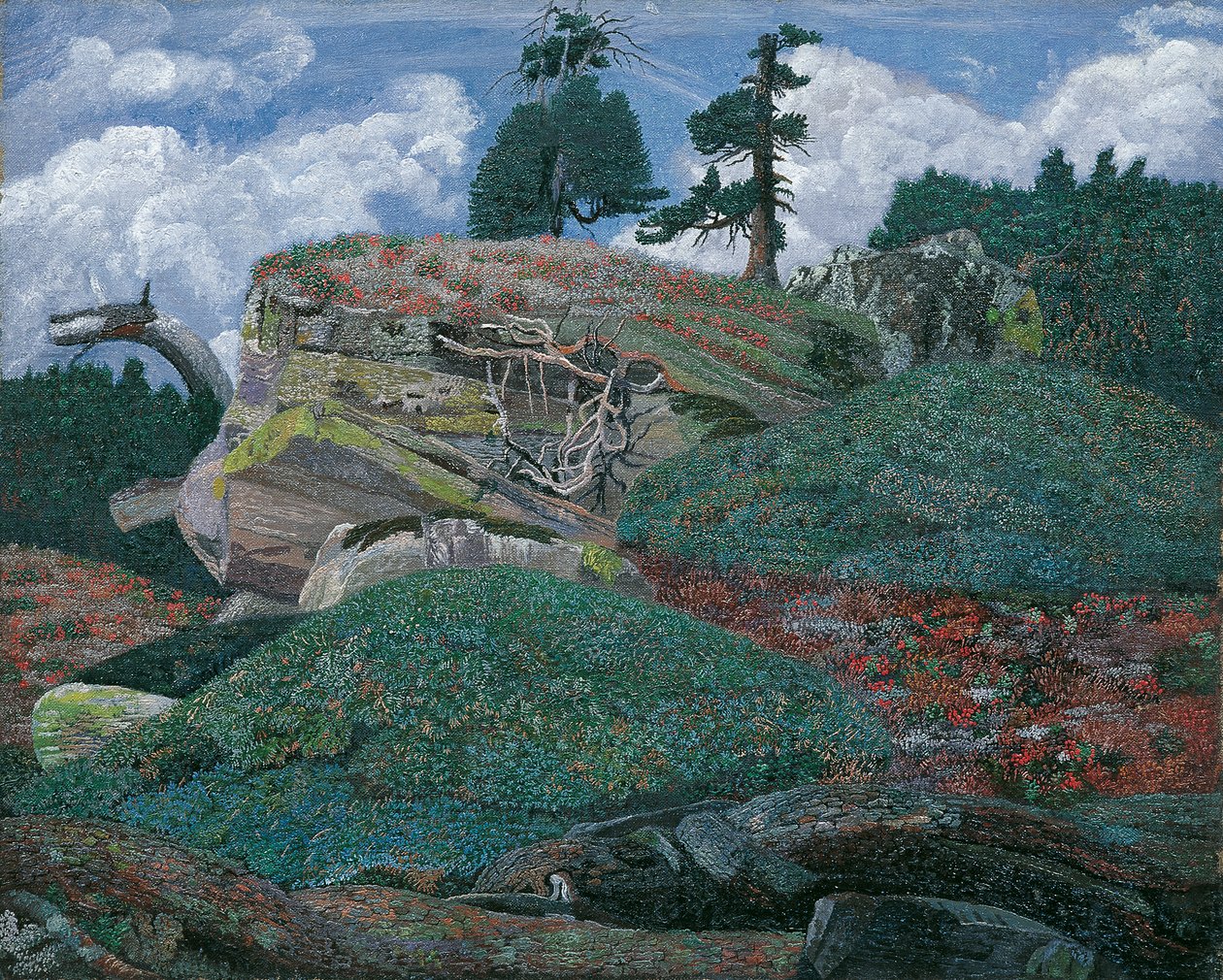 Landschaft mit Felsen von Karl Mediz