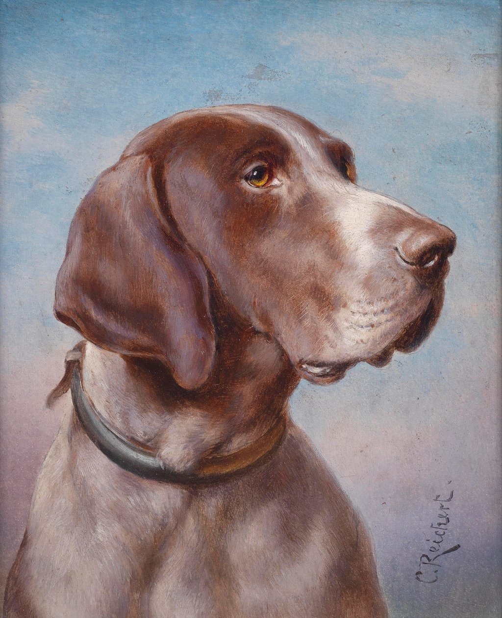 Hundeporträt von Karl Reichert