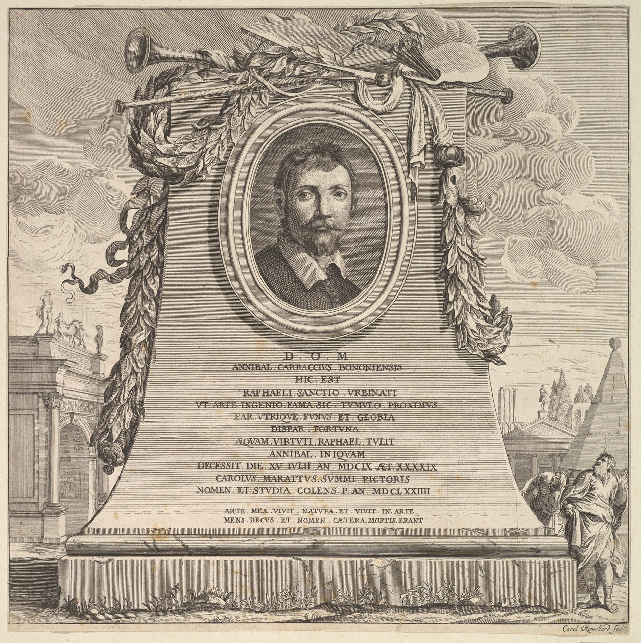 Das Grab von Annibale Carracci von Karl Remshardt