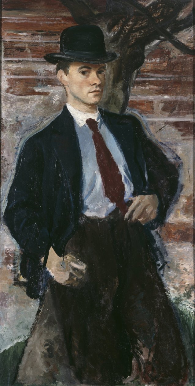 Selbstbildnis mit Hut von Karl Weinmair