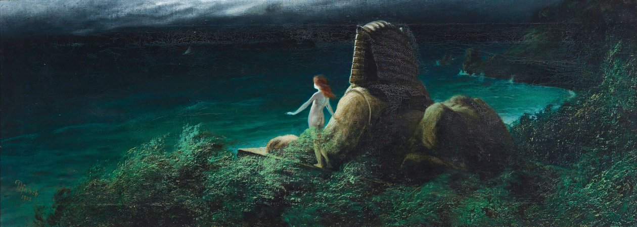 Sphinx mit Undine, 1902 von Karl Wilhelm Diefenbach