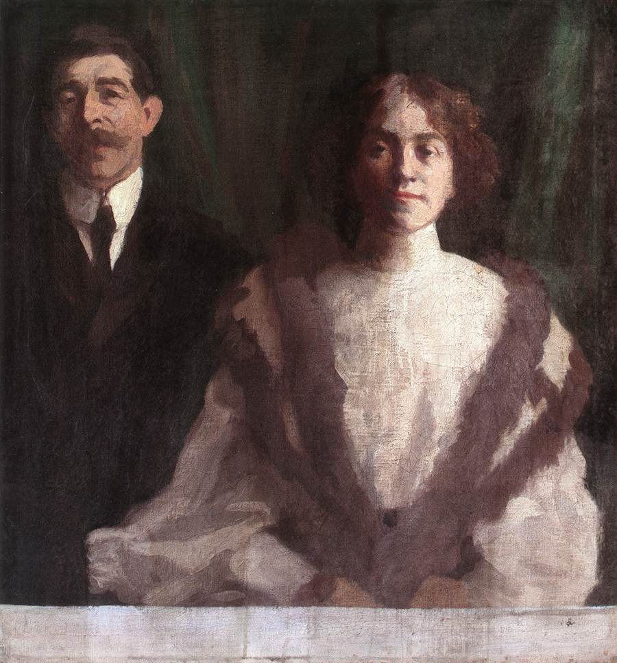 Cezar Herrer und seine Frau in Nagybanya von Károly Ferenczy