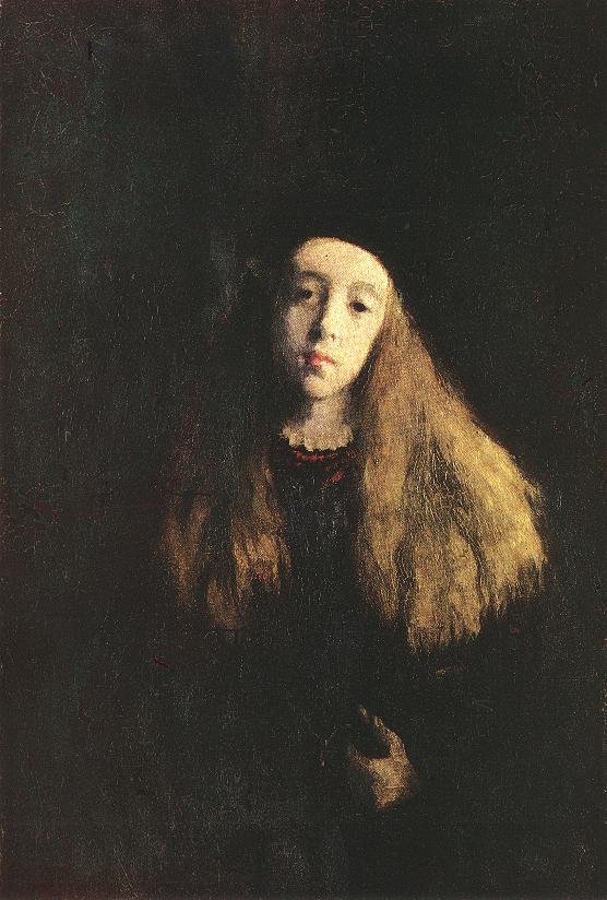 Noemi mit herabgelassenem Haar von Károly Ferenczy