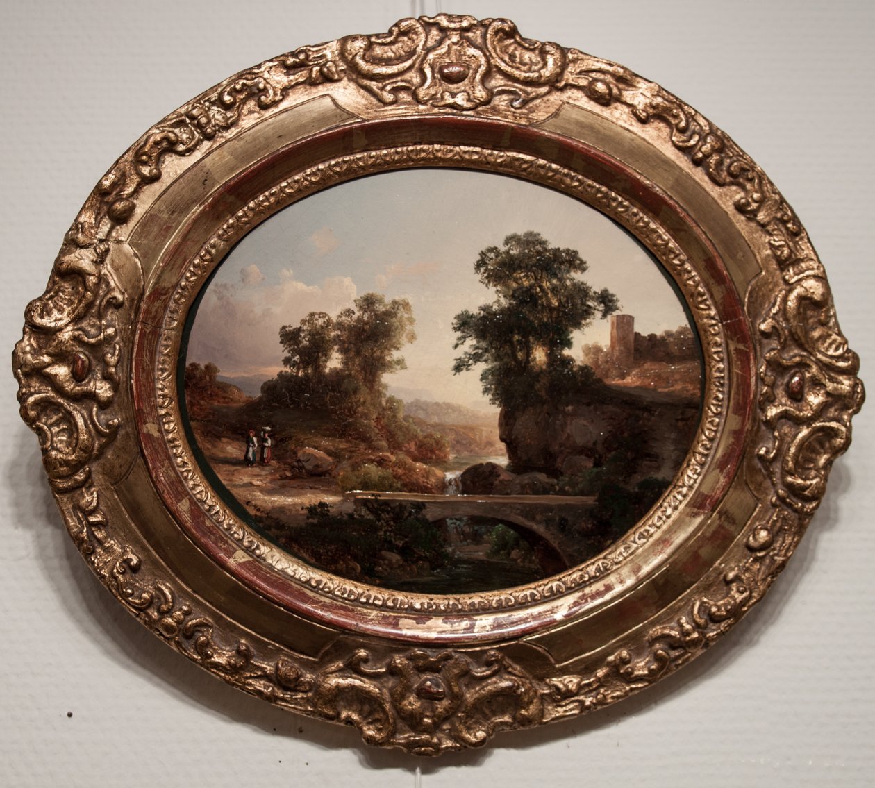 Italienische Landschaft mit Brücke von Károly Markó the Younger