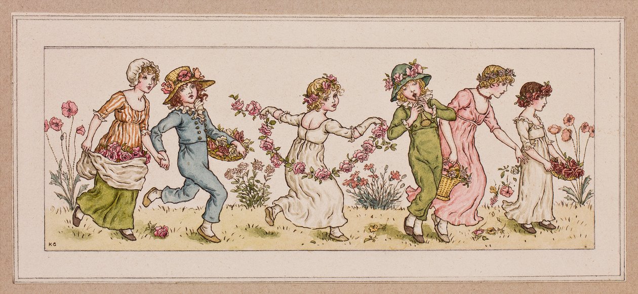 Blumen und Musik von Kate Greenaway