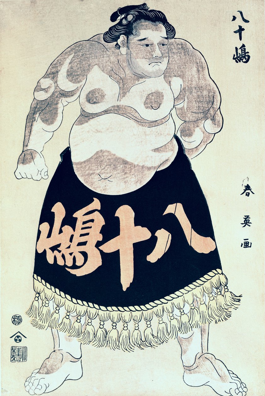 Ein Ringer (Holzschnitt) von Katsukawa Shun