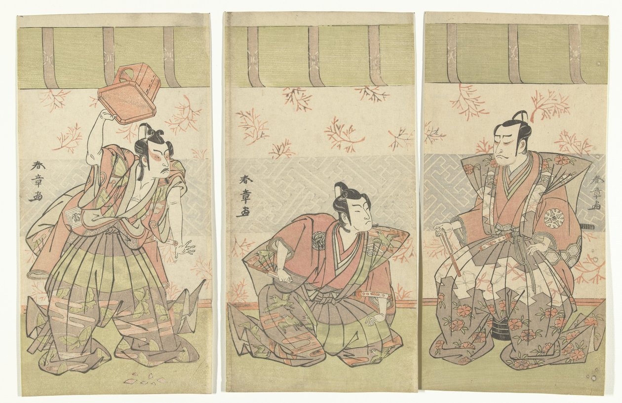 Schauspielertriptichon von Katsukawa Shunsho