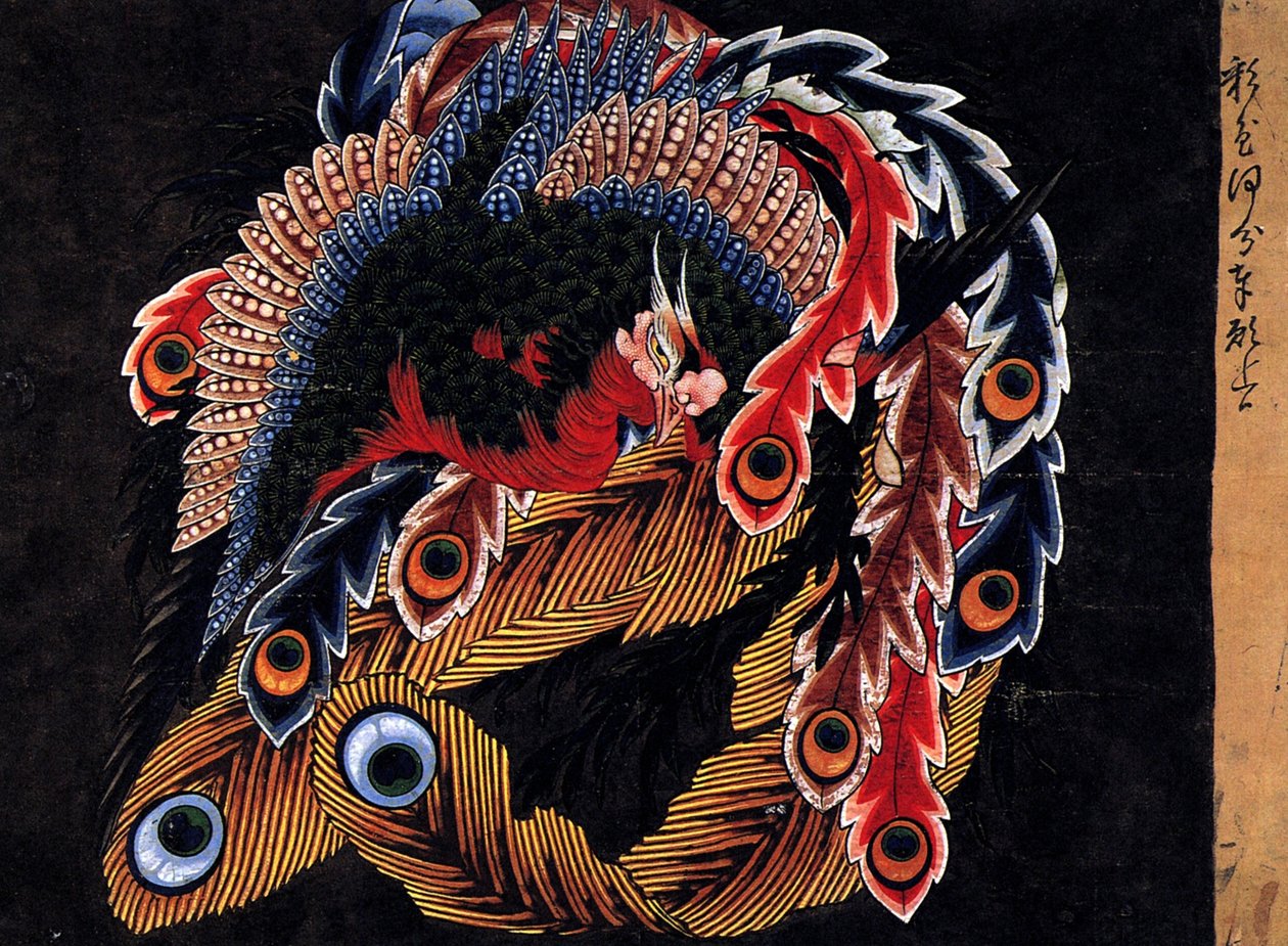 Decke des Ganshoin-Tempels in Obuse von Katsushika Hokusai