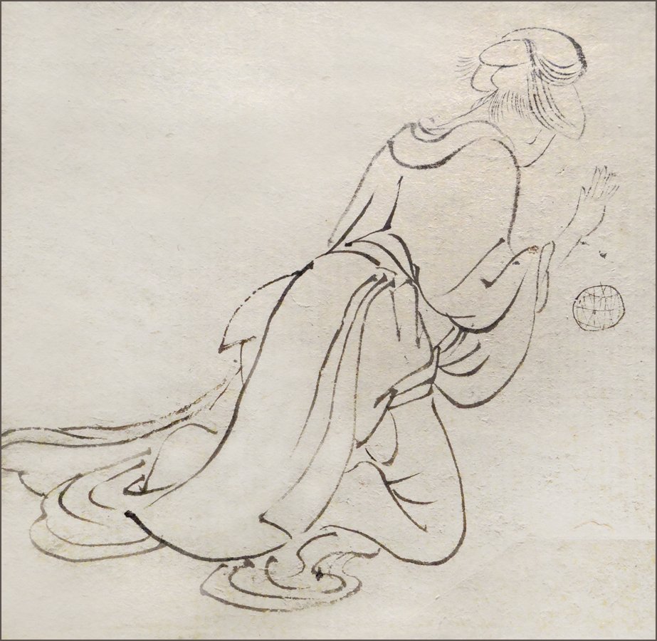 Studie einer Frau von hinten von Katsushika Hokusai