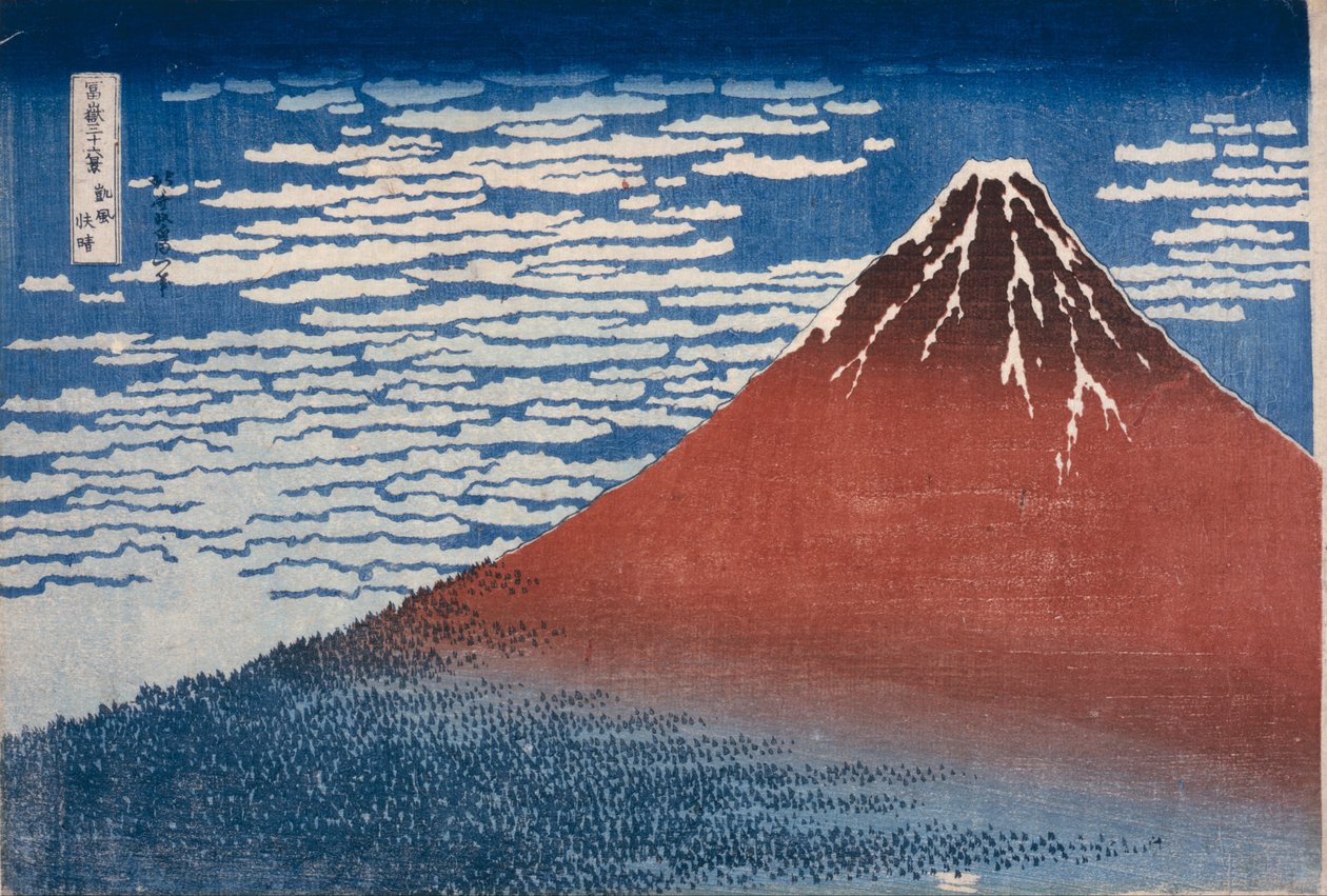 Feiner Wind, klarer Morgen (Gaifū kaisei) von Katsushika Hokusai