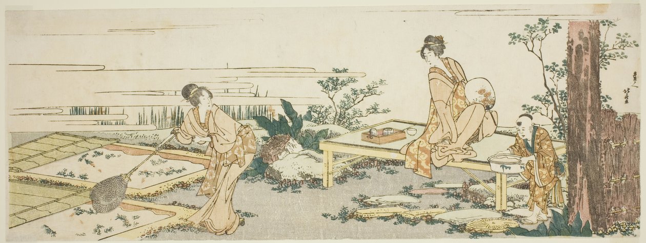 Goldfischfarm von Katsushika Hokusai