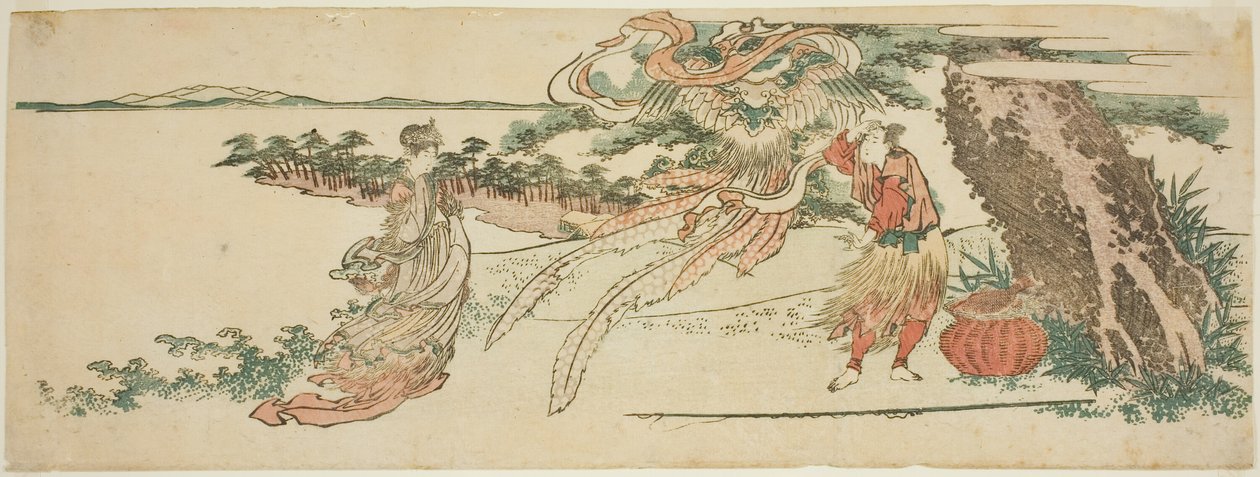 Der Federumhang (Hagoromo) von Katsushika Hokusai