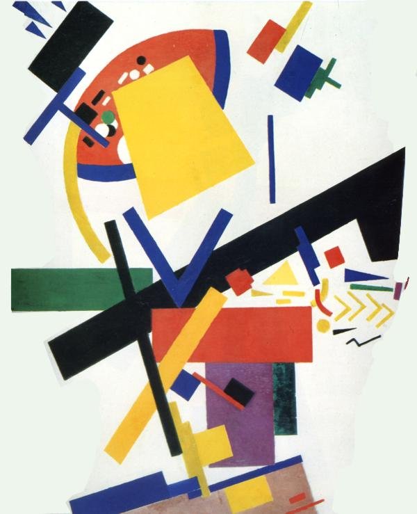 Dame - Farbmasse in der 4. und 2. Dimension von Kazimir Severinovich Malevich