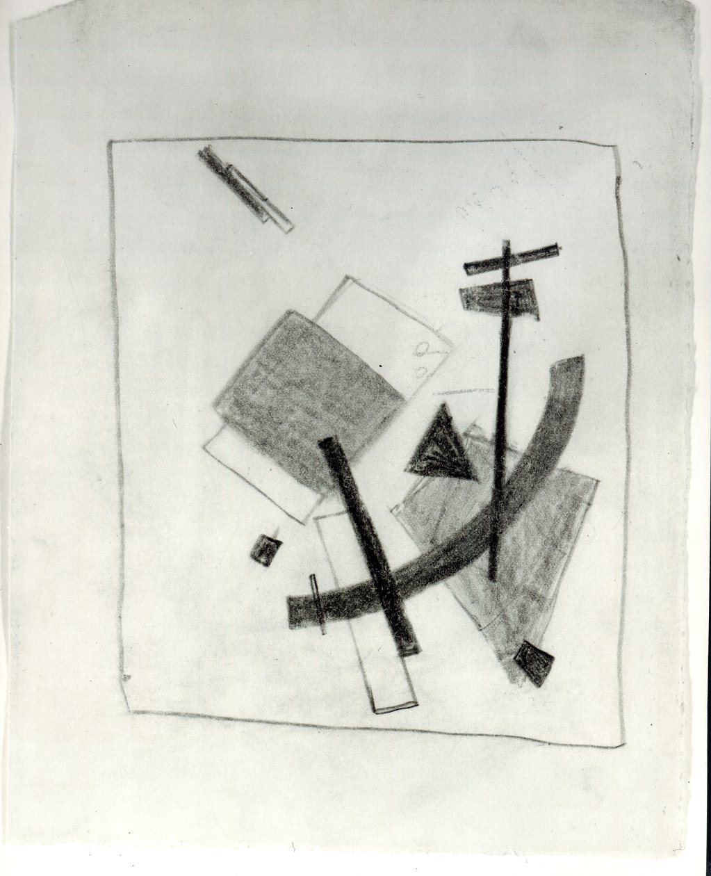 Suprematistische Komposition, ca. 1915-16 von Kazimir Severinovich Malevich