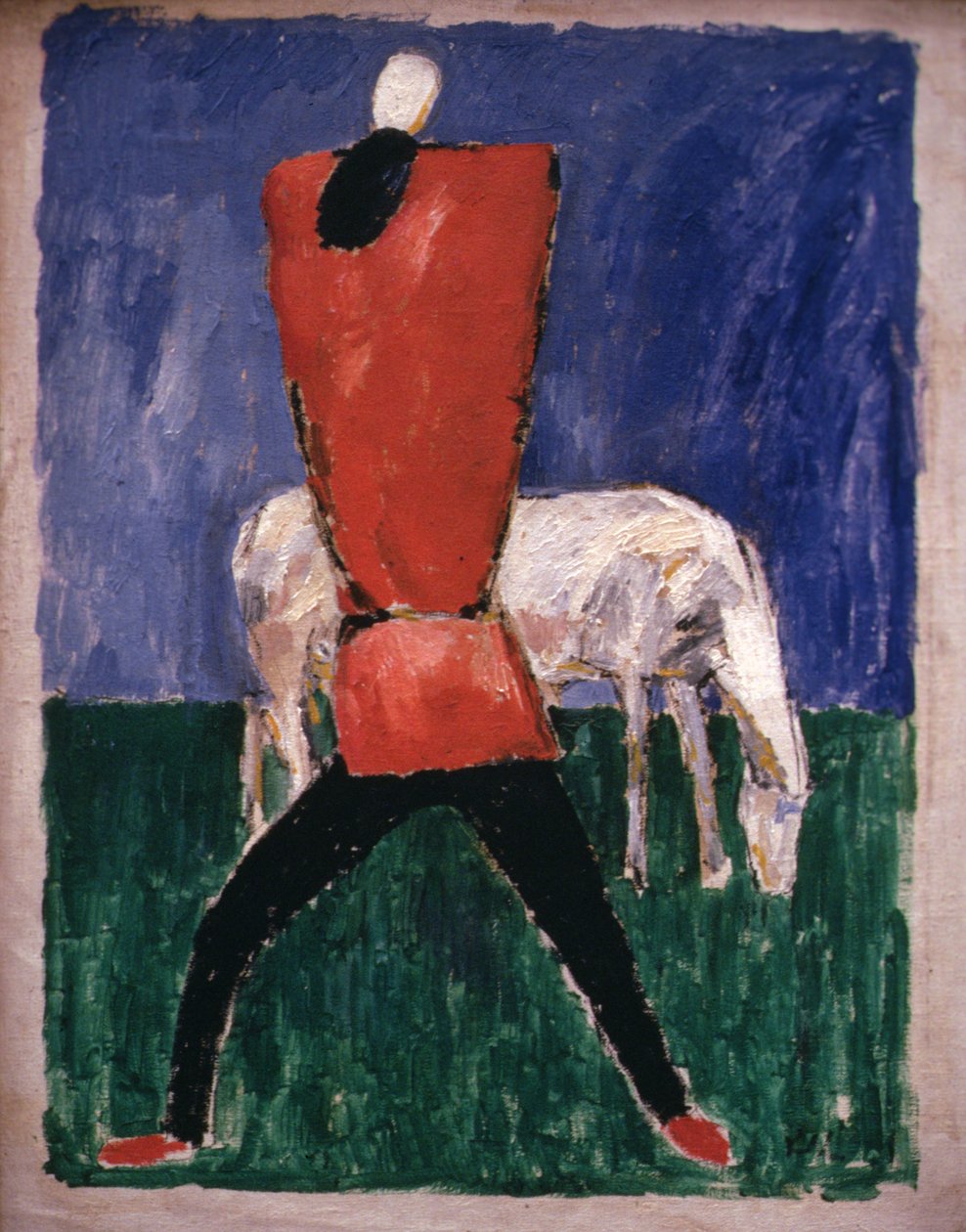 Mann und Pferd von Kazimir Severinovich Malevich