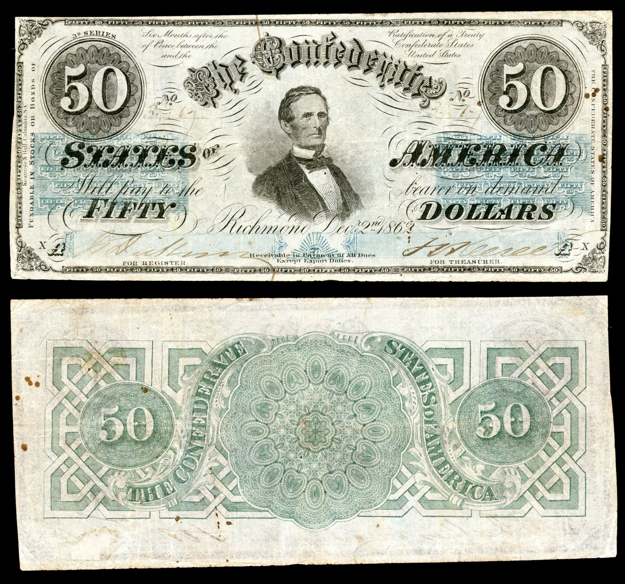 CSA-T50-$50-1862 von Keatinge and Ball