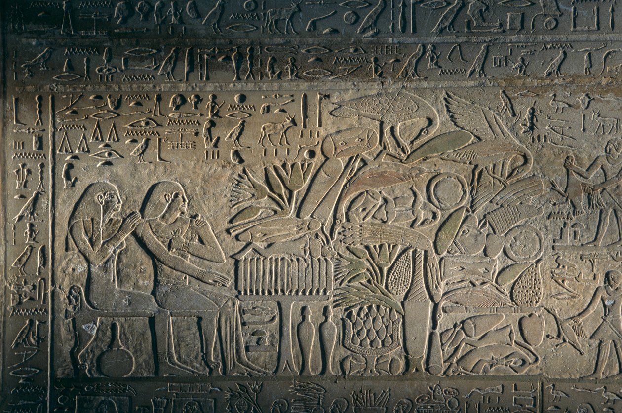 Relief aus Abydos, Artefakt; Ägypten, 2005 von Kenneth Garrett
