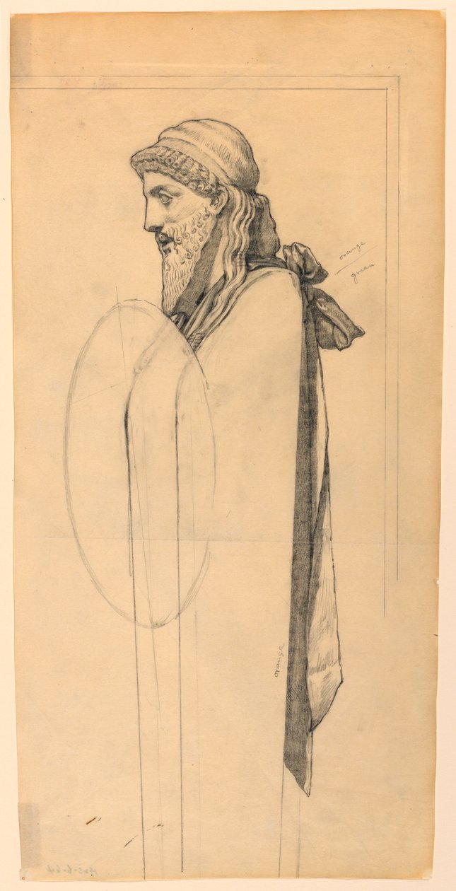 Studie für "Die Erziehung des Amor" von Kenyon Cox
