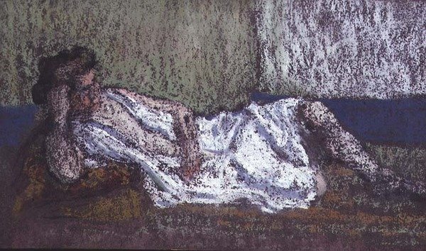 Frau, die auf einem Diwan liegt von Ker Xavier Roussel