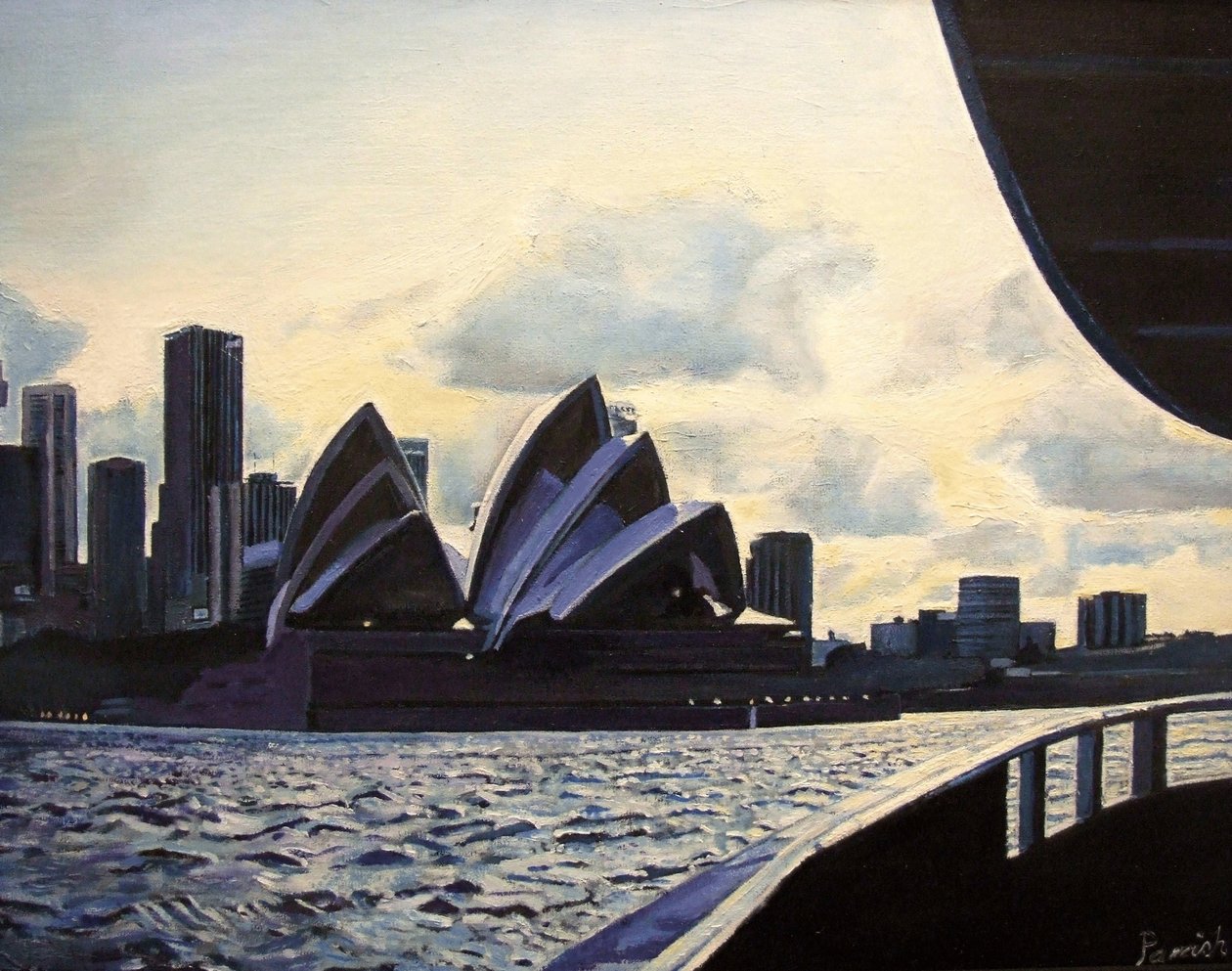 Blick von der Fähre, 2008 von Kevin Guild of Railway Artist Parrish