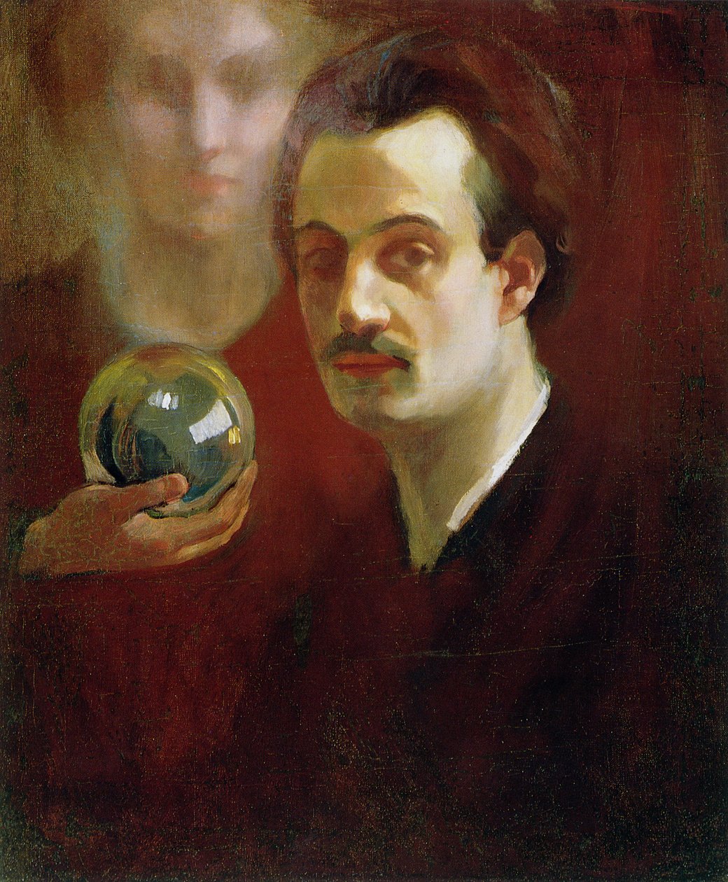 Selbstporträt und Muse, 1911 von Khalil Gibran