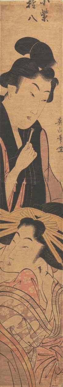 Mann und Mädchen von Kikugawa Eizan