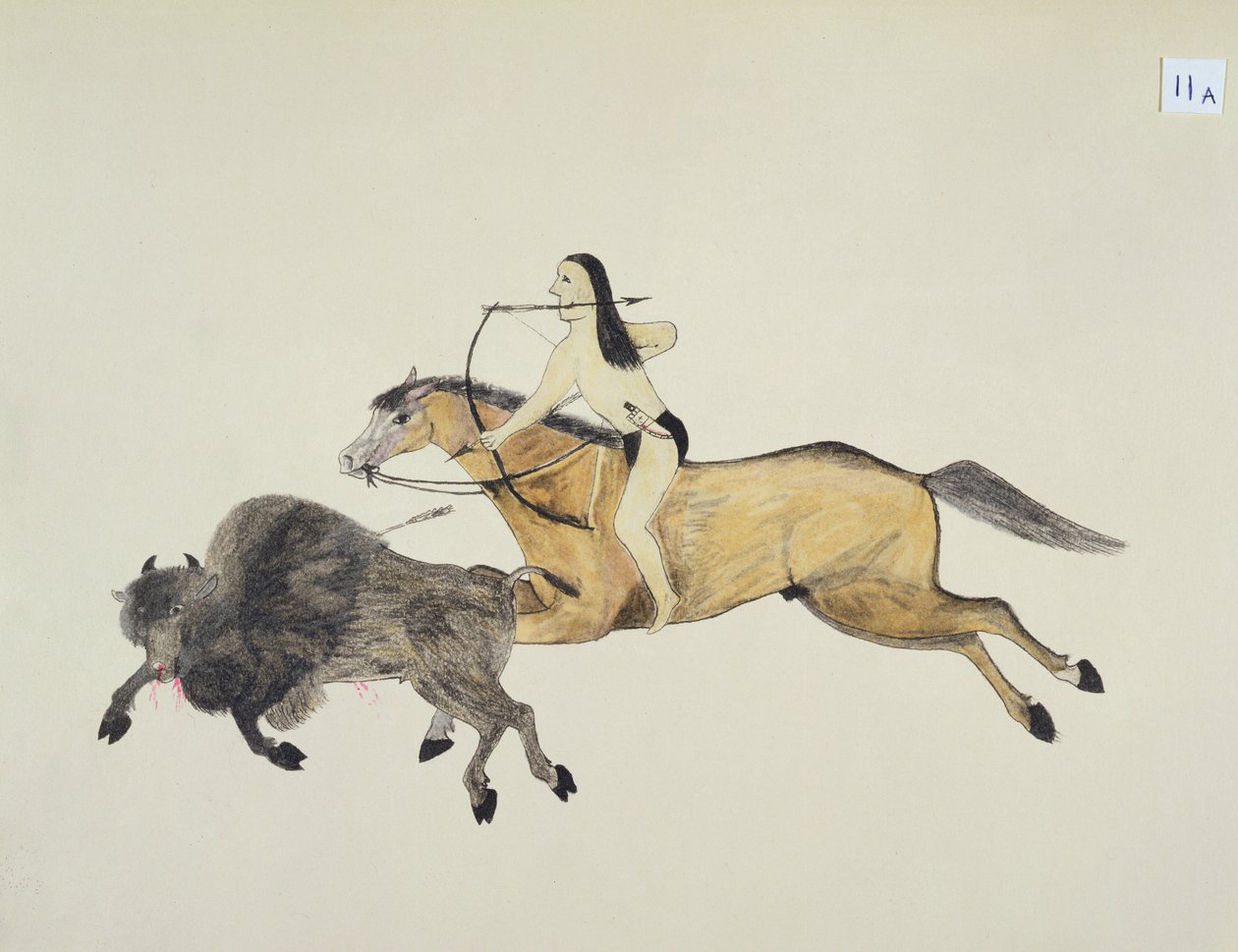 Ausrüstung der Plains-Indianer für die Büffeljagd von Kills Two